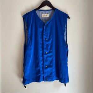 Vintage 1961 US Navy Bright Blue Identification Vest Flight Deck Winter Large XL